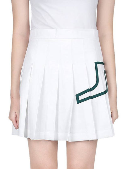 Women's Naomi Pleated Skirt White - J.LINDEBERG - BALAAN 2