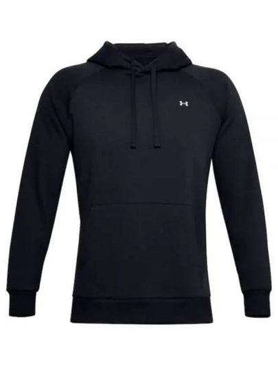 Rival Fleece Hoodie Black - UNDER ARMOUR - BALAAN 2