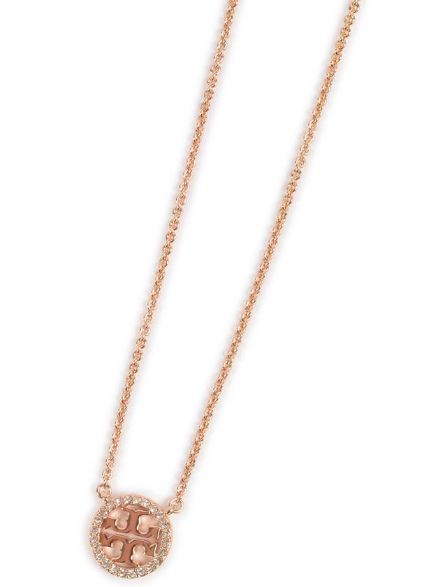 Miller Pave Logo Delicate Necklace Rose - TORY BURCH - BALAAN 3