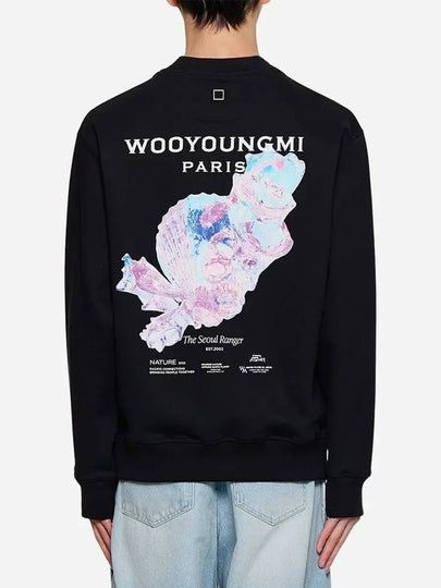 3D Coral Back Logo Sweatshirt Black - WOOYOUNGMI - BALAAN 2