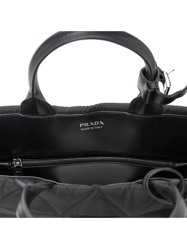 Re-Nylon Quilted Medium Tote Bag Black - PRADA - BALAAN 11