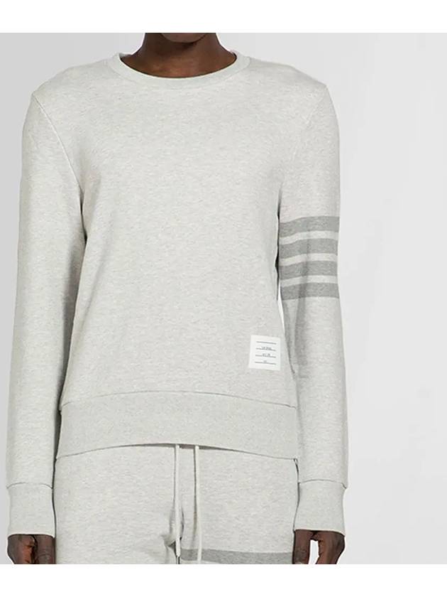 Classic Loopback Terry Tonal 4-Bar Relaxed Fit Crewneck Sweatshirt Pale Grey - THOM BROWNE - BALAAN 2