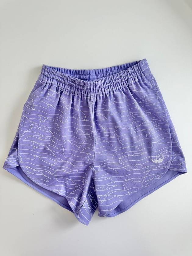 Logo Print Shorts Light Purple - ADIDAS - BALAAN 6