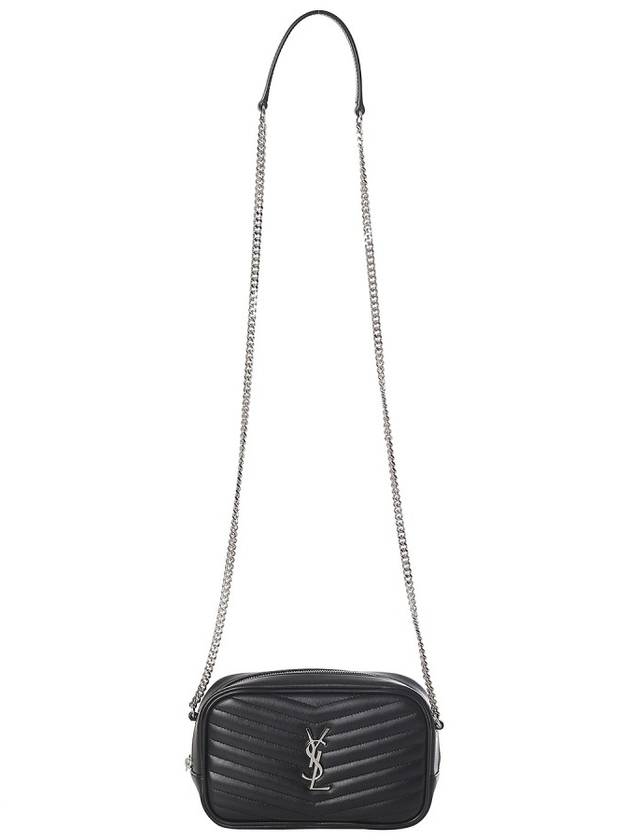 Lou Quilted Leather Mini Cross Bag Black - SAINT LAURENT - BALAAN 6