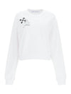 Hand Stamp Arrow Crop Sweatshirt - OFF WHITE - BALAAN 1