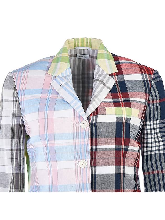 Women's Fun Mix Madras Classic Sports Jacket - THOM BROWNE - BALAAN 5