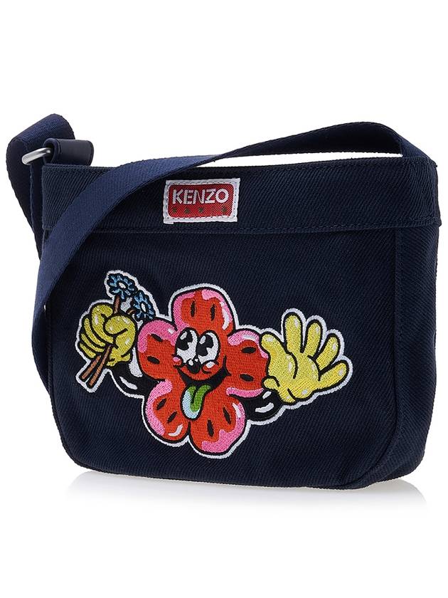 Boke Boy Small Cotton Cross Bag Navy - KENZO - BALAAN 3