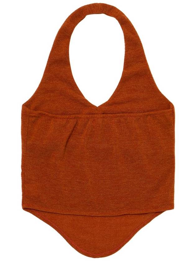 HALTERNEK KNIT VEST ORANGE - DON’T ASK MY PLAN - BALAAN 3