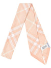 Check Skinny Silk Scarf Pink - BURBERRY - BALAAN 3