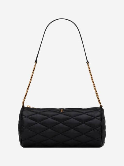 Women's Sade Small Tube Quilted Lambskin Shoulder Bag Black - SAINT LAURENT - BALAAN 2