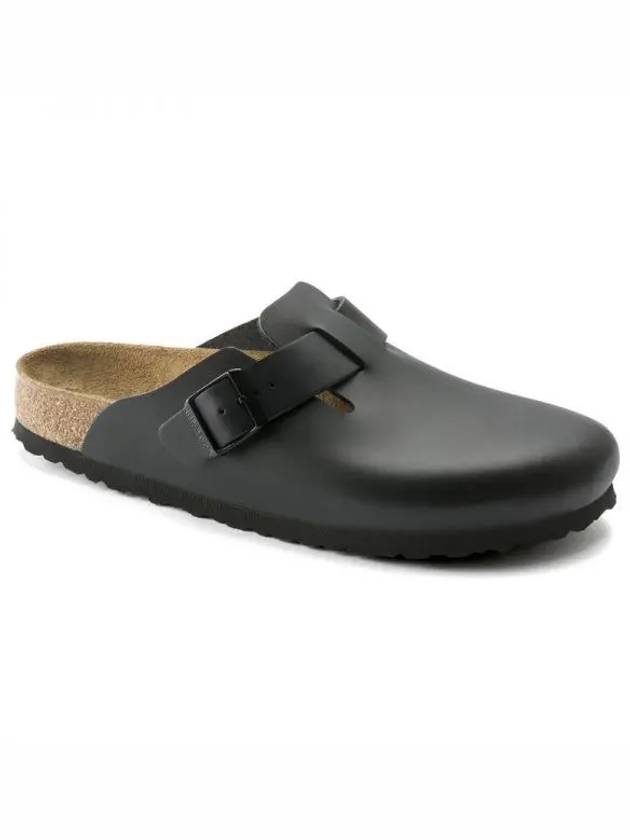 Boston Leather Slippers Black - BIRKENSTOCK - BALAAN 1