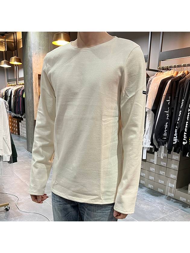 Merid Mode Elbow Patch Long Sleeve T-Shirt Ivory - SAINT JAMES - BALAAN 4