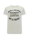 Lettering Cotton Short Sleeve T-Shirt White - ZADIG & VOLTAIRE - BALAAN 2