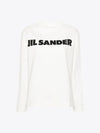 Logo Print Cotton Sweatshirt White - JIL SANDER - BALAAN 2