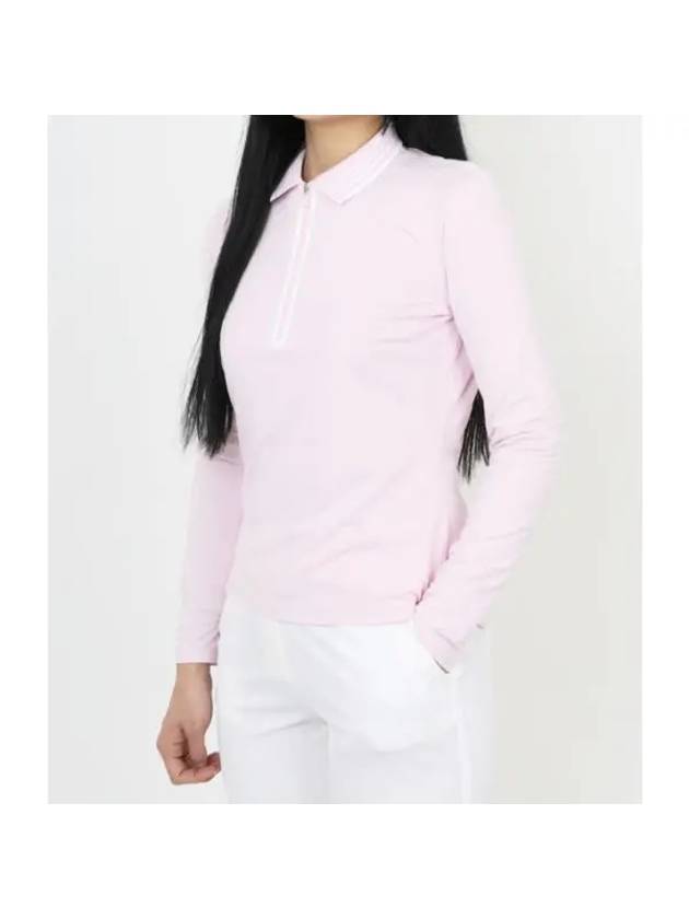 Featherweight Silky Tech Nylon Quarter Zipper Short Sleeve Polo Shirt Pink - G/FORE - BALAAN 1