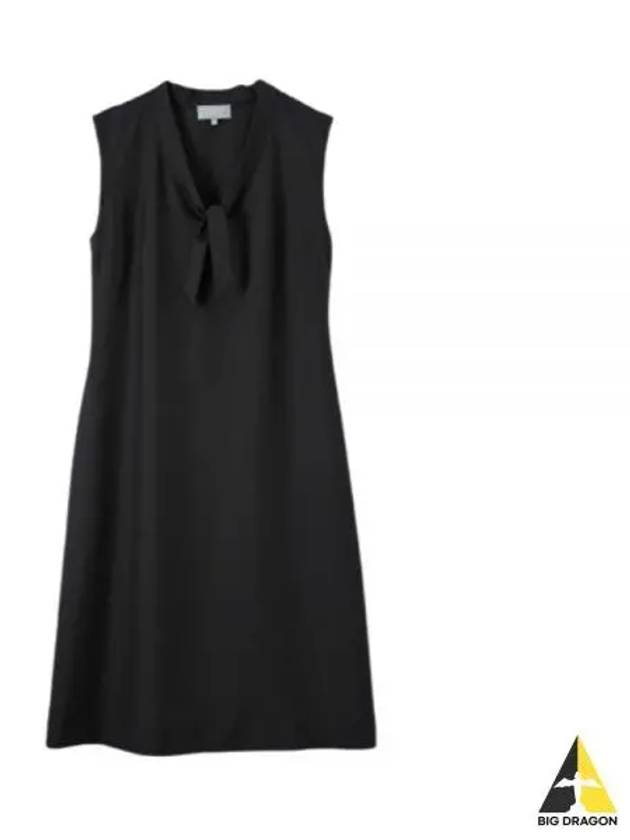 24 V NECK DRESS BLACK WODR0502S24LCE BLK - MARGARET HOWELL - BALAAN 1