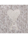 Heart Logo Cashmere Turtleneck Beige - AMI - BALAAN 7