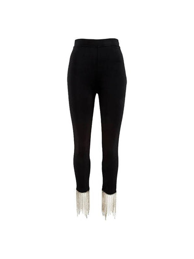 Women's Crystal Stretch Jersey Leggings Black - BURBERRY - BALAAN 1