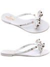 Rubber Rockstud Flip Flops White - VALENTINO - BALAAN 3