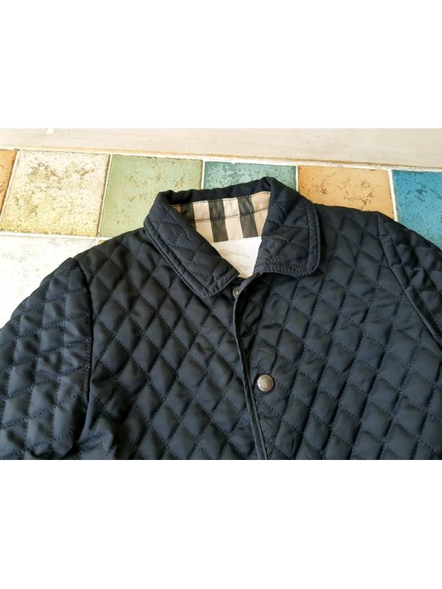 Children 3Y Unisex Kids Navy Quilted Jacket - BURBERRY - BALAAN 2