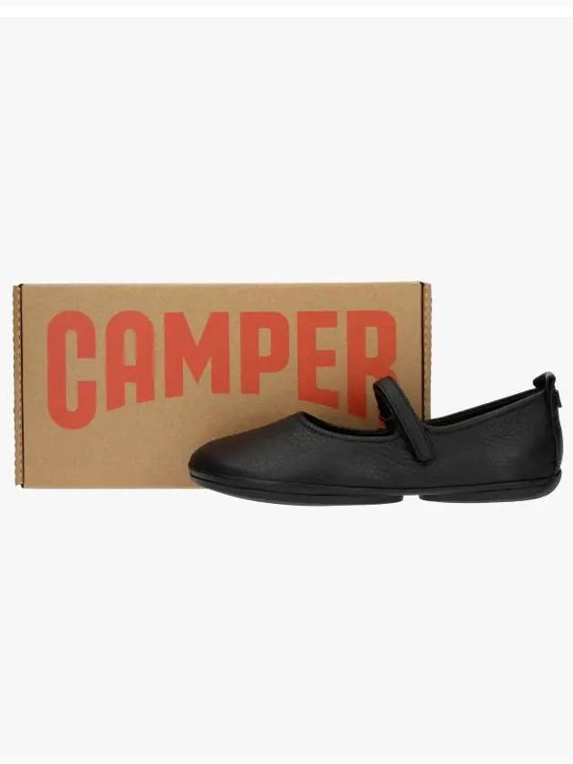 Right Leather Mary Jane Flat Shoes Black - CAMPER - BALAAN 4