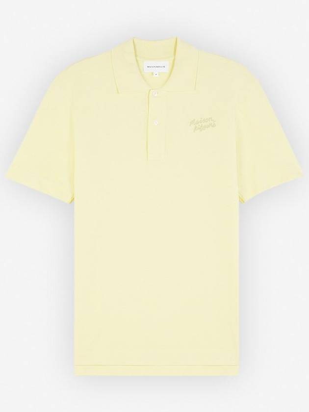 Handwriting Comfort Polo Shirt Chalk Yellow - MAISON KITSUNE - BALAAN 2