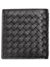 Intrecciato Small Folder Half Wallet Black - BOTTEGA VENETA - BALAAN 3