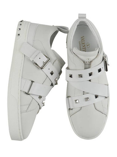 RY2S0A03 CZI 0BO VPUNK Velcro White Sneakers - VALENTINO - BALAAN 1