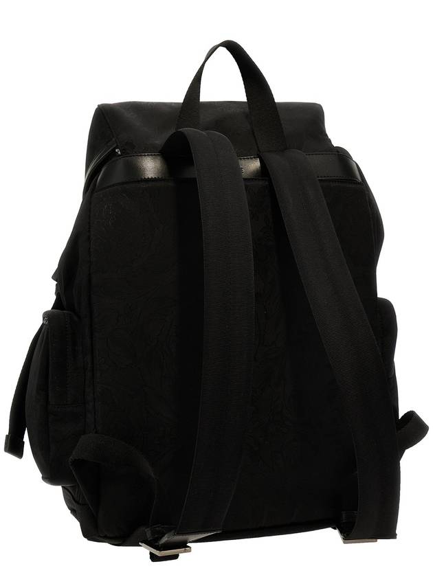 Neo Nylon Jacquard Backpack Black - VERSACE - BALAAN 3