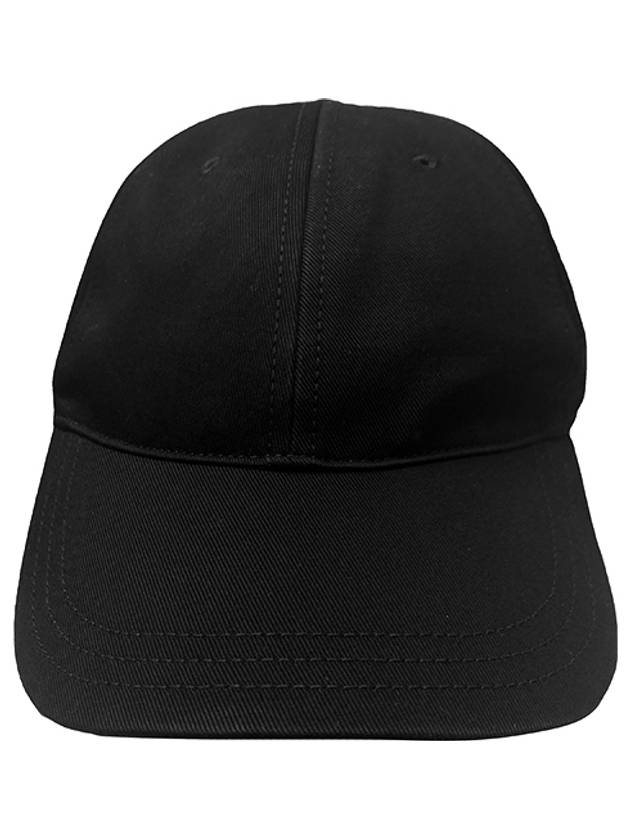 Back Logo Cotton Ball Cap Black B0651062892 - CELINE - BALAAN 2