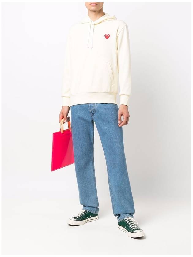 Red Waffen Hooded Sweatshirt - COMME DES GARCONS PLAY - BALAAN 2