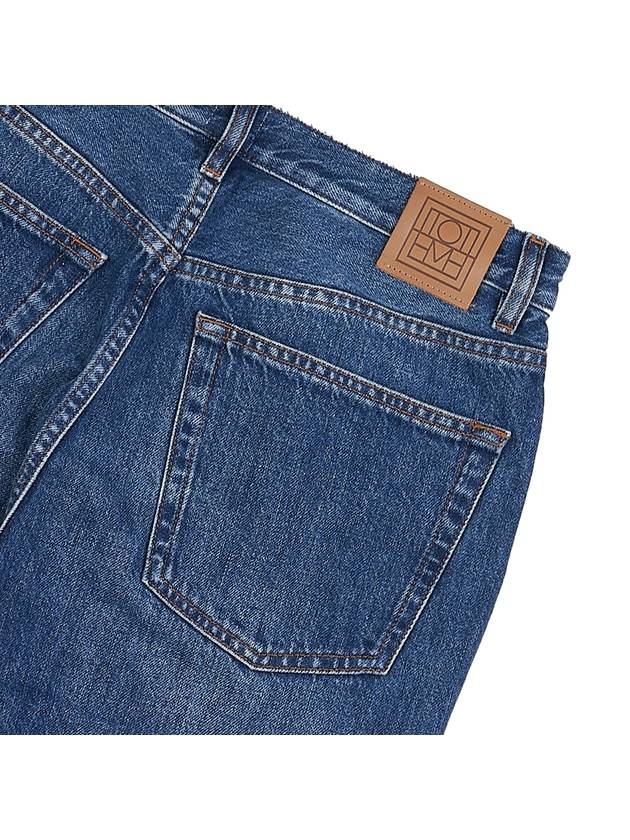 high waist cropped straight jeans blue - TOTEME - BALAAN.