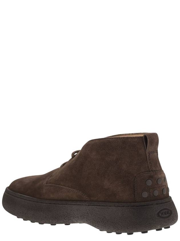 Suede leather ankle boots - TOD'S - BALAAN 3