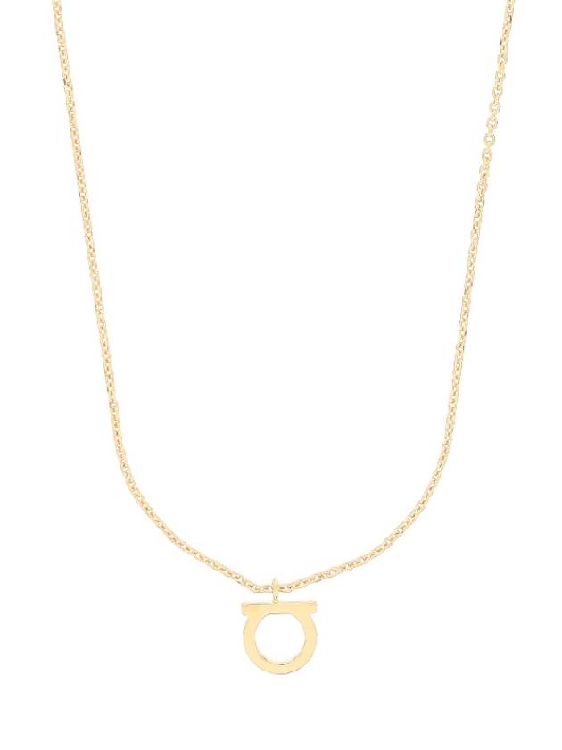 Gancini Large Necklace Brass & Gold - SALVATORE FERRAGAMO - BALAAN 3