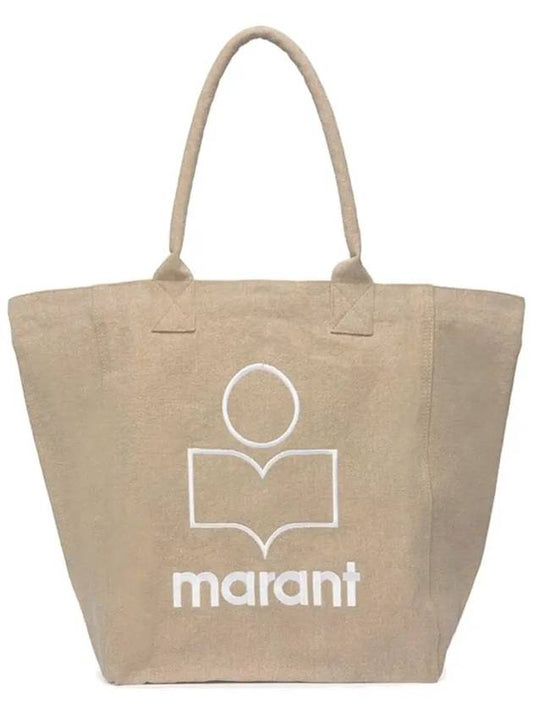 Yenky Embroidered Logo Large Shopper Tote Bag Beige - ISABEL MARANT - BALAAN 2