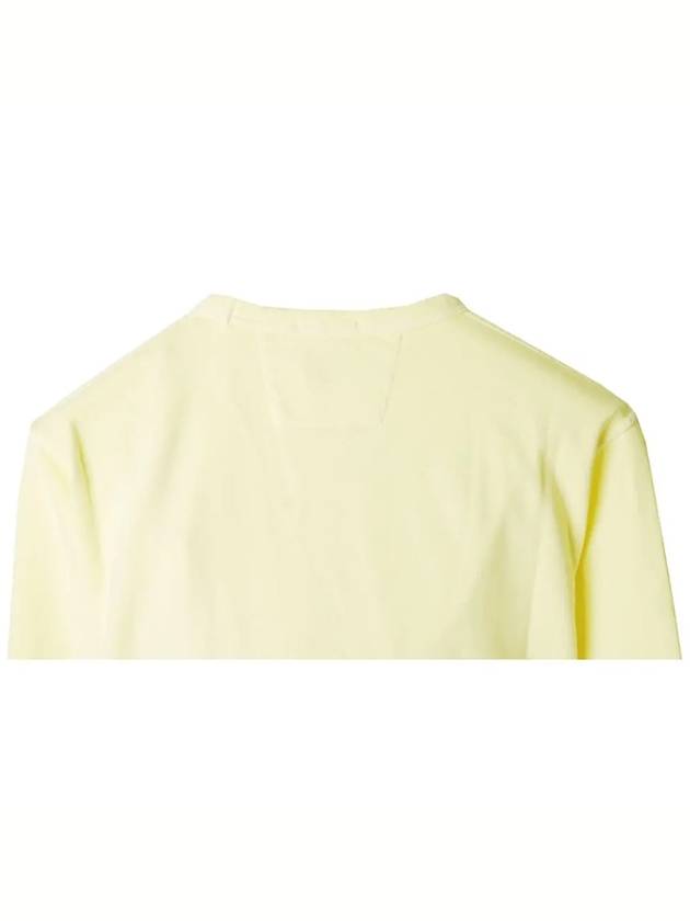 Men's Cotton Resist Dyed Sleeve Logo Sweatshirt Pastel Yellow - CP COMPANY - BALAAN 5