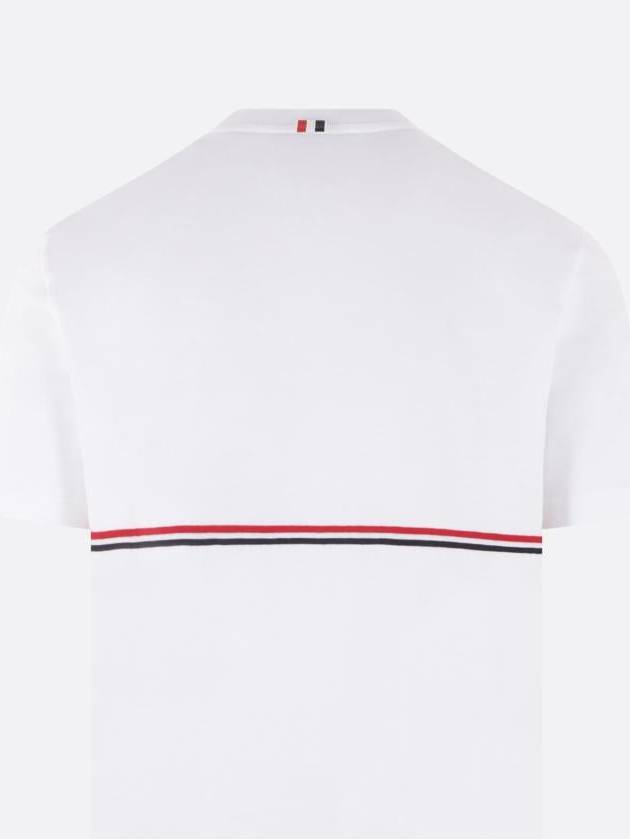 Midweight Jersey Short Sleeve T-Shirt White - THOM BROWNE - BALAAN 3