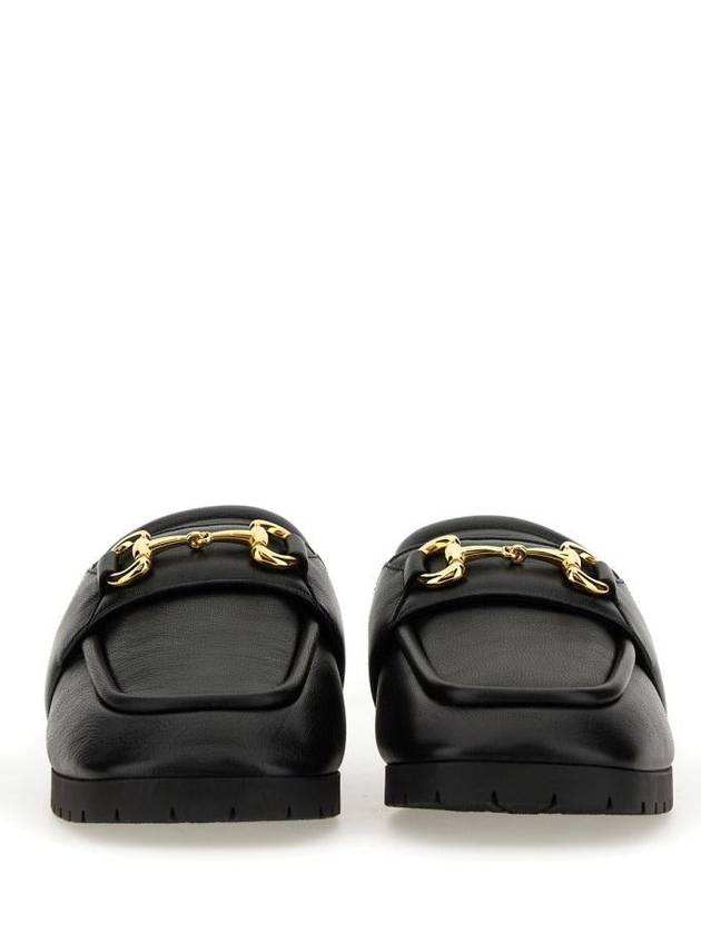 Horsebit Leather Mules Black - GUCCI - BALAAN 5