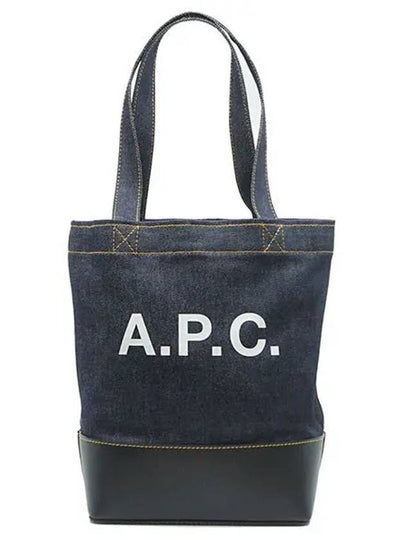 Logo Denim Axel Small Tote Bag Navy - A.P.C. - BALAAN 2