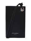 Men's Logo Strap Card Wallet Black - SAINT LAURENT - BALAAN 2