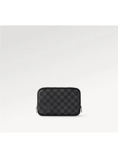 Damier Graphite Canvas Pouch Bag Black - LOUIS VUITTON - BALAAN 2