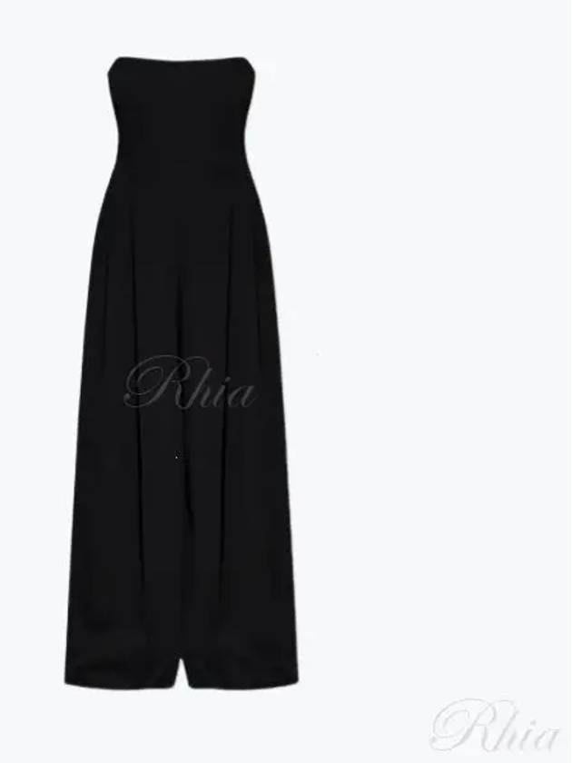 Strapless Wide Leg Jumpsuit Black - BOTTEGA VENETA - BALAAN 2