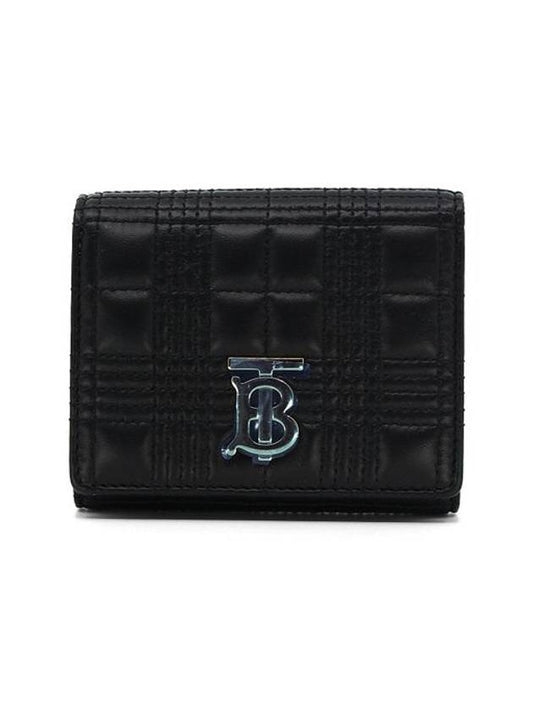 Quilted Lambskin Lola Small Half Wallet Black - BURBERRY - BALAAN 2