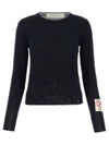 Round Neck Wool Knit Top Navy - GOLDEN GOOSE - BALAAN 2