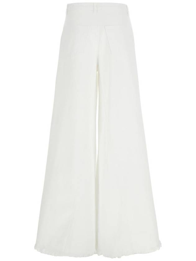 White Five Pocket Wide Leg Jeans In Cotton Woman - FEDERICA TOSI - BALAAN 2