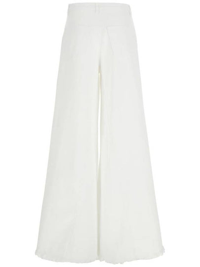 White Five Pocket Wide Leg Jeans In Cotton Woman - FEDERICA TOSI - BALAAN 2