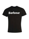 Men's Logo Print Short Sleeve T-Shirt Black - BARBOUR - BALAAN 1