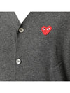 Red Heart Cardigan Dark Grey P1 AZ N008 3 - COMME DES GARCONS - BALAAN 5