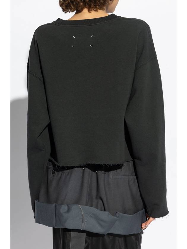 Firm Fleece Sweatshirt Black - MAISON MARGIELA - BALAAN 5