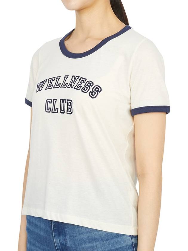 Women's Wellness Club Short Sleeve T-Shirt Cream - SPORTY & RICH - BALAAN 5